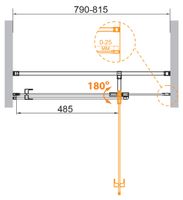 Товар: Душевая дверь CEZARES VALVOLA-B-1-80-C-Cr - фото 2 Душевая дверь CEZARES VALVOLA-B-1-80-C-Cr — фото 2, Распашные душевые двери