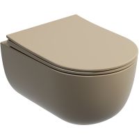 Унитаз Ceramicanova Modena Rimless CN6063MC подвесной Капучино матовый с сиденьем Микролифт — фото 1, Подвесные унитазы