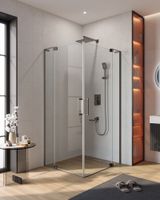 Душевой уголок CEZARES SLIDER-AH-2-90/100-100/110-C-GM — фото 1, Прямоугольные душевые уголки