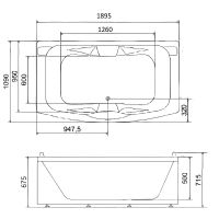 Акриловая ванна BellSan Соната 190x109 4627171530431 без гидромассажа — фото 3, Акриловые ванны