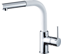 Rivelato Смеситель для кухни Ledro Г-обр.с выдвижной лейкой D-35мм brina cromo арт. — фото 1, Смесители для кухни