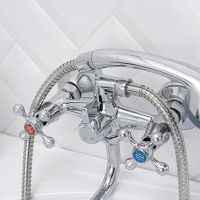 Смеситель для ванны Ростовская Мануфактура Сантехники SL71-140 универсальный Хром — фото 2, Для душа и ванны