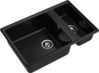 GRANFEST Мойка LEVEL 760K 1,5-чаши 760*500 черный арт.GF- — фото 1, Кухонные мойки