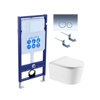 Комплект AQUATEK ОБЕРОН T KDI18 (рама AQUATEK Standard INS-0000012 с клавишей KDI-0000018 и крепежом — фото 1, Комплекты унитаз + инсталляция