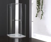 Душевой уголок CEZARES BERGAMO-W-R-1-100-ARCO-C-Cr-L-IV — фото 1, Душевые уголки четверть круга