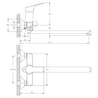 Товар: Смеситель для ванны Rossinka RS29-33 универсальный Хром - фото 2 Смеситель для ванны Rossinka RS29-33 универсальный Хром — фото 2, Для душа и ванны
