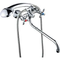 Смеситель для ванны Ростовская Мануфактура Сантехники Boou BA5318-3-C007-B702 универсальный Хром — фото 1, Для душа и ванны