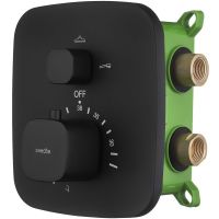 Смеситель для душа Swedbe Platta 9032B с термостатом Черный матовый — фото 6, Смеситель для душа