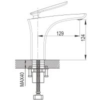 Смеситель для раковины Rose R27H R2701H Черный матовый — фото 2, Смесители для раковины