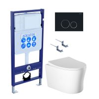 Комплект AQUATEK НИКА-020 4в1 (рама AQUATEK Standard INS-0000012+крепеж KKI-0000002+клавиша KDI-0000 — фото 1, Комплекты унитаз + инсталляция