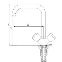 Смеситель для кухни Melodia della vita Elegia MDV32015 Хром — фото 2, Смесители для кухни