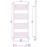 Водяной полотенцесушитель Сунержа Модус 1200х500 8025-0250-1250 Бледно-коричневый — фото 2, Водяные полотенцесушители