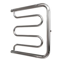 Водяной полотенцесушитель Point Фокстрот PN25555P 500x500 с полкой Хром — фото 4, Водяные полотенцесушители