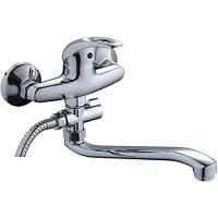 Смеситель для ванны Ledeme H02-B 2102-ВL универсальный Хром — фото 1, Смеситель для ванны