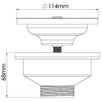 Выпуск для кухонной мойки Nova 1043 Хром — фото 2, Донные клапаны