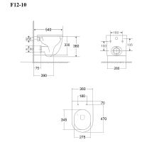 Товар: Унитаз Bond Oval F12-10 подвесной с сиденьем Микролифт - фото 3 Унитаз Bond Oval F12-10 подвесной с сиденьем Микролифт — фото 3, Подвесные унитазы