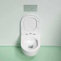 Унитаз Ceramicanova Modena Rimless CN6063MW подвесной Белый матовый с сиденьем Микролифт — фото 4, Подвесные унитазы