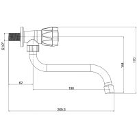 Товар: Кран для одного типа воды Ростовская Мануфактура Сантехники PL3-270 Голубой - фото 2 Кран для одного типа воды Ростовская Мануфактура Сантехники PL3-270 Голубой — фото 2, Краны