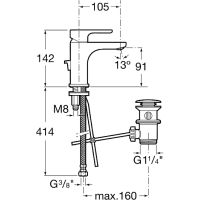 Смеситель для раковины Roca L20 5A3A09C0M Хром — фото 3, Смесители для раковины