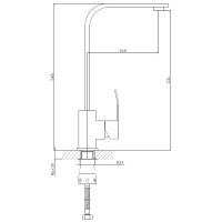 Смеситель для кухни Haiba Нержавеющая сталь арт-HB70815 — фото 2, Смесители для кухни