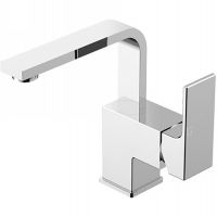 Смеситель для раковины Gattoni Kubik 2557/25C0 Хром — фото 1, Смесители для раковины