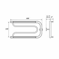 Товар: Водяной полотенцесушитель Point Фокстрот PN21336P 320x600т с полкой Хром - фото 5 Водяной полотенцесушитель Point Фокстрот PN21336P 320x600т с полкой Хром — фото 5, Водяные полотенцесушители