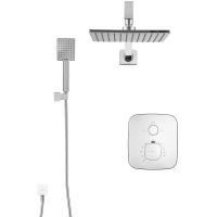 Душевая система Swedbe Platta 5559 с термостатом Хром — фото 4, Встраиваемые душевые комплекты