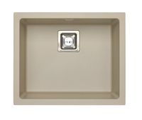 Мойка для кухни ALVEUS QUADRIX 50 GRANITAL+ PEBBLE-G02M 560X460X200 с сифоном 1133398, — фото 1, Кухонные мойки