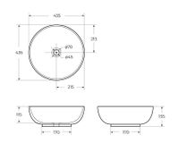 CEZARES Раковина керамическая накладная 43 см, арт-CZR-NEW-43-LVB — фото 9, Раковины накладные