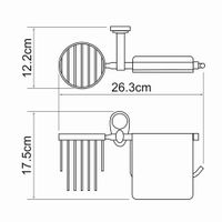 Аксесс Main K- Держатель туалетной бумаги и освежителя, (блистер), хром, WasserKRAFT арт-9259 — фото 4, Держатели туалетной бумаги