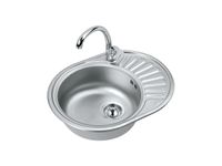 Мойка для кухни ALVEUS GENESIS CIKLO 10 SAT-90 570x440 в комплекте с сифоном 1130550 — фото 1, Кухонные мойки