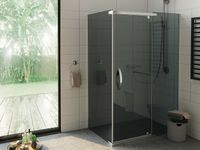 Душевой уголок Alex Baitler 120x90 AB244-120 профиль Хром стекло тонированное — фото 3, Прямоугольные душевые уголки