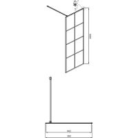 Товар: Душевая перегородка Ambassador Walk-in 100х200 15031240 профиль Черный стекло прозрачное - фото 3 Душевая перегородка Ambassador Walk-in 100х200 15031240 профиль Черный стекло прозрачное — фото 3, Душевые перегородки