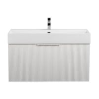 Тумба подвесная под раковину с выдвижным ящиком и внутренним ящиком CEZARES PREMIUM 55441 Plisse Bia — фото 1, Тумбы под раковину