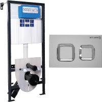 Инсталляция Bettoserb Sava Fix Slim SET40006473 для унитаза с клавишей смыва Хром глянец — фото 1, Инсталляции для унитазов