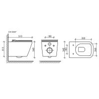 Товар: Унитаз Ceramicanova Metric CN3007 подвесной с сиденьем Микролифт - фото 11 Унитаз Ceramicanova Metric CN3007 подвесной с сиденьем Микролифт — фото 11, Подвесные унитазы