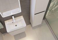 Товар: Тумба Luxury, 55 см, подвесная, 1 ящик, белый матовый - фото 2 Тумба Luxury, 55 см, подвесная, 1 ящик, белый матовый — фото 2, Тумбы под раковину