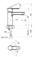Товар: Смеситель для раковины Azario Tevis AZ-15494501 Хром - фото 2 Смеситель для раковины Azario Tevis AZ-15494501 Хром — фото 2, Смесители для раковины