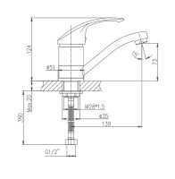 Товар: Смеситель для кухни Haiba HB4521-5 Сатин - фото 2 Смеситель для кухни Haiba HB4521-5 Сатин — фото 2, Смесители для кухни