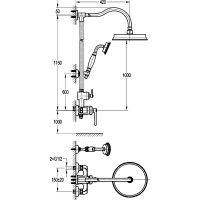 Душевая система Swedbe Terracotta Art 2511 Терракота — фото 3, Душевые системы