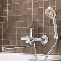 Смеситель для ванны Ростовская Мануфактура Сантехники SL137-006E универсальный Хром — фото 8, Для душа и ванны