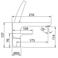 Смеситель на борт ванны Raglo R03.31 Хром — фото 2, Смесители на борт ванны