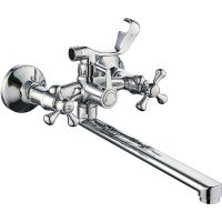 Смеситель для ванны Ростовская Мануфактура Сантехники SL65-140 универсальный Хром — фото 1, Для душа и ванны