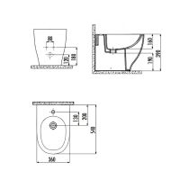 Товар: Биде Creavit Mare MA500-00CB00E-0000 Белое - фото 2 Биде Creavit Mare MA500-00CB00E-0000 Белое — фото 2, Биде
