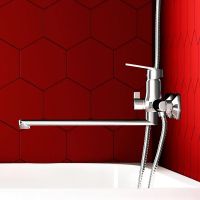 Смеситель для ванны Dorff Prime new D4019500 универсальный Хром — фото 7, Смеситель для ванны