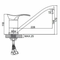 Товар: Смеситель для кухни Ledeme H01 4901L Хром - фото 2 Смеситель для кухни Ledeme H01 4901L Хром — фото 2, Смесители для кухни