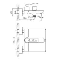 Товар: Смеситель для ванны Haiba Хром арт-HB60589 - фото 2 Смеситель для ванны Haiba Хром арт-HB60589 — фото 2, Смеситель для ванны