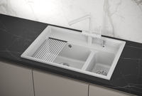 Granula-KS-7302, АРКТИК (БЕЛЫЙ), кухонная мойка, кварц — фото 2, Кухонные мойки