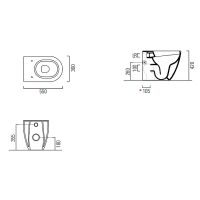Унитаз GSI Pura 880311 приставной без сиденья — фото 3, Приставные унитазы