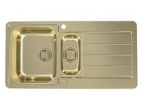 Мойка для кухни LINE MONARCH 10 COPPER 980X500 1+1/2 в компл. с выпуском без сифона, — фото 1, Кухонные мойки